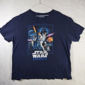 Star Wars Episode IV A New‎ Hope Graphic T-Shirt Mens Size 2XL Movie Tee
